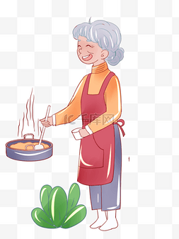 做饭的老奶奶