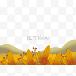 树叶底框图片_秋季秋天树叶底边植物枫叶树木剪