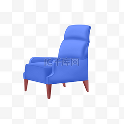舒适椅图片_蓝色家具沙发椅