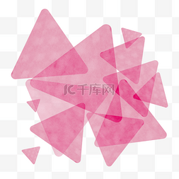 三角形渐变粉色图形