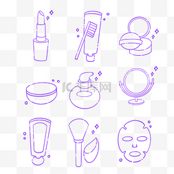 面膜内搭图片_线性护肤图标套图