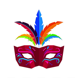 哥伦比亚图标图片_Colombina 狂欢节面具装饰着五颜六