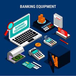 银行专业图片_银行设备，包括货币检测器、带黄