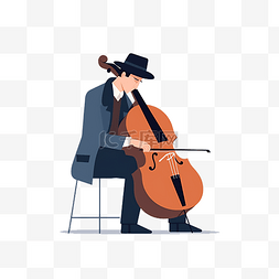 正在消失的人图片_正在拉大提琴的音乐家