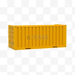 3D立体黄色集装箱