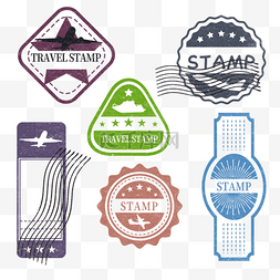 认证标图片_邮戳邮票组合世界旅游