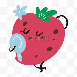 卡通美食水果图片_卡通拟人水果草莓