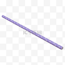 一次性纸质纸管紫色吸管