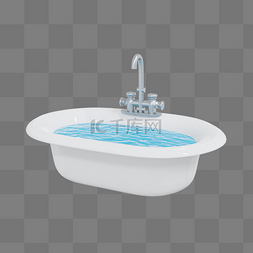 浴室立体图片_3DC4D立体洗澡盆大浴缸