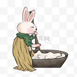 恭祝癸卯兔年大吉图片_癸卯兔年古风兔子过年
