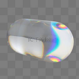 3d透明方块图片_C4D立体透明图形圆形