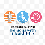 国际残疾人日圆形图标