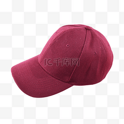 运动棒球帽图片_酒红色棒球帽遮阳帽纺织品运动