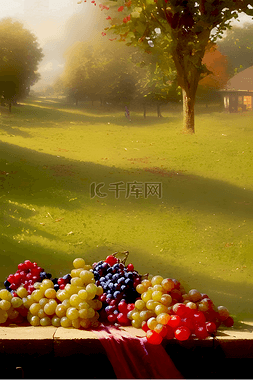 自然清新图片图片_阳台上的葡萄