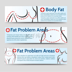 女性身体脂肪问题区域横幅女性身