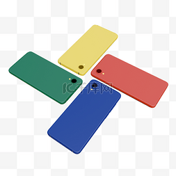 主图手机壳图片_3D立体彩色手机壳样机展示