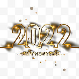 2022新年金色时尚光晕