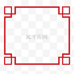 木制中国风边框图片_中国风格红色边框剪贴画