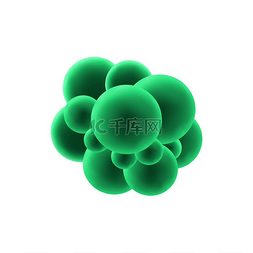 病毒身体图片_病毒感染的真菌分离出绿色圆形细