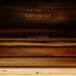 木质的地板图片_逼真的木质纹理水平设置，带有可