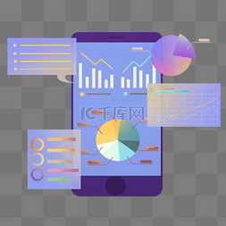数据柱图图片_商务办公表格排名图标手机数据