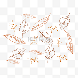 秋天秋季叶子树叶底纹