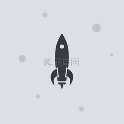 航天飞机火箭主题矢量艺术插画。