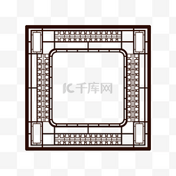 中国古风雕花门窗窗户边框中式花