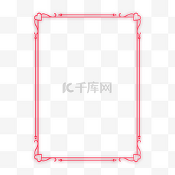 标题框母亲节图片_红色爱心浪漫边框简约