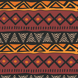 彩色的非洲图片_具有几何元素的部落民族彩色波西