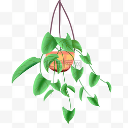 小清新绿叶盆栽吊饰
