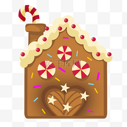 创意圣诞屋图片_糖果烟囱灯笼圣诞姜饼屋