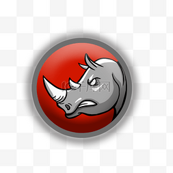 红色犀牛电竞徽章