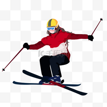 冬奥会滑雪图片卡通图片