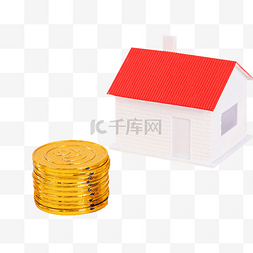 金色货币小房子