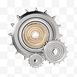 素描机械风图片_3D立体机械齿轮