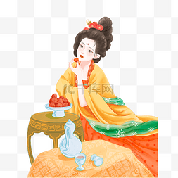 酒杯古风酒杯图片_中国风古风美人美女