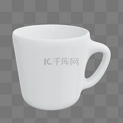 咖啡杯3d图片_3DC4D立体白色杯子