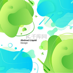 创意网页模板图片_抽象液体设计矢量、形状抽象和装