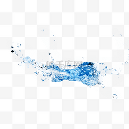 矩形立体图片_立体溅射淡蓝色水纹