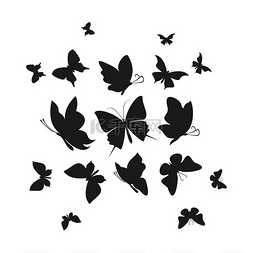 png卡通蝴蝶图片_摘要蝴蝶6蝴蝶在飞翔矢量插图