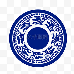 中式蓝色花纹图片_蓝色青花瓷花纹中式底纹