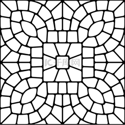 质感纹理抽象图片_古代马赛克瓷砖图案玻璃装饰抽象