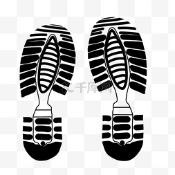 皮鞋纹理图案鞋底黑白鞋印