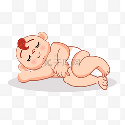 卡通婴儿睡觉可爱白胖宝宝