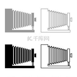 收藏价值图片_复古相机老式照片相机侧视图图标