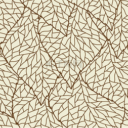 无缝树叶图片_与落叶的无缝模式。