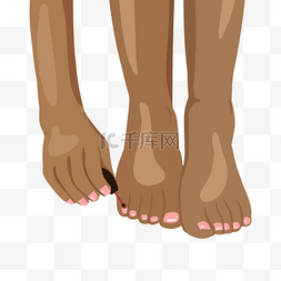 足部护理图片_脚趾美容指甲油黑人女性性感