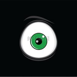 绿眼球图片_漫画设计矢量艺术的卡通搞笑绿眼