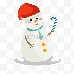 雪插画雪人图片_圣诞节可爱雪人